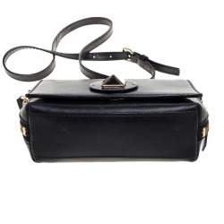 Pre Owned Kate Spade Black Leather Flap Crossbody Bag