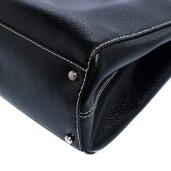 Pre Owned Kate Spade Black Leather Double Zip Tote