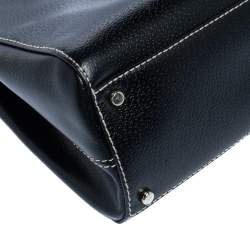 Pre Owned Kate Spade Black Leather Double Zip Tote