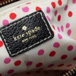 Pre Owned Kate Spade Black Leather Double Zip Tote