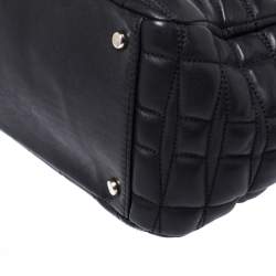 Kate Spade Black Square Quilted Leather Chain Tote