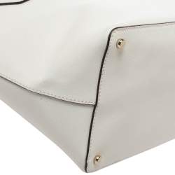 Pre Owned حقيبة يد كيت سبيد شوبر جلد كريمي 