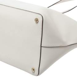 Pre Owned حقيبة يد كيت سبيد شوبر جلد كريمي 