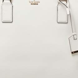 Pre Owned حقيبة يد كيت سبيد شوبر جلد كريمي 