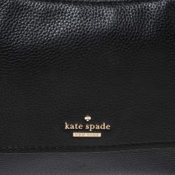 مملوكة مسبقًا حقيبة كتف كيت سبيد قلاب جلد أسود