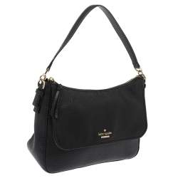 مملوكة مسبقًا حقيبة كتف كيت سبيد قلاب جلد أسود