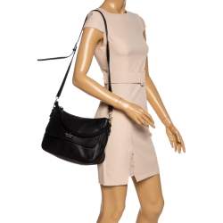 مملوكة مسبقًا حقيبة كتف كيت سبيد قلاب جلد أسود