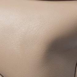 Pre Owned Kate Spade Beige/Black Snakeskin Embossed Leather Pushlock Flap Top Handle Bag