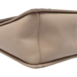 Pre Owned Kate Spade Beige/Black Snakeskin Embossed Leather Pushlock Flap Top Handle Bag