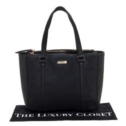 مملوكة مسبقًا Kate Spade Black Leather Double Zip Tote