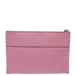Pre Owned Kate Spade Lilac Grained Leather Mila Clutch