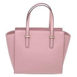 Pre Owned Kate Spade Powder Pink Leather Cameron Tote