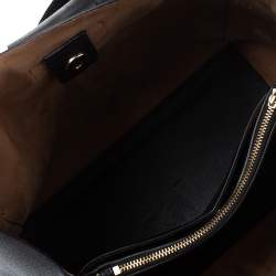 Pre Owned حقيبة كيت سبيد فيونكة جلد أسود