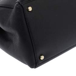 Pre Owned حقيبة كيت سبيد فيونكة جلد أسود