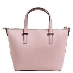 Kate Spade Blush Pink Leather Top Zip Tote