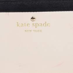 Kate Spade Pink/Black Leather Long Bifold Wallet 