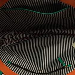 Pre Owned حقيبة كتف كيت سبيد سبايس ثينغز أب جلد وكانفاس/ قش برتقالية