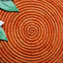 Pre Owned حقيبة كتف كيت سبيد سبايس ثينغز أب جلد وكانفاس/ قش برتقالية