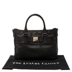 Kate Spade Black Leather Bow Tote