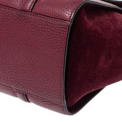 Pre Owned حقيبة كيت سبيد أبيغال سويدي وجلد عنابي