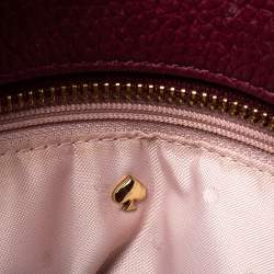 Pre Owned حقيبة كيت سبيد أبيغال سويدي وجلد عنابي