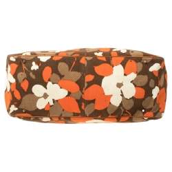 Pre Owned Kate Spade Multicolor Floral Canvas Ring Handle Tote