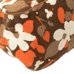 Pre Owned Kate Spade Multicolor Floral Canvas Ring Handle Tote