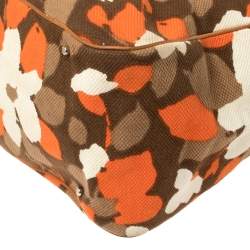 Pre Owned Kate Spade Multicolor Floral Canvas Ring Handle Tote