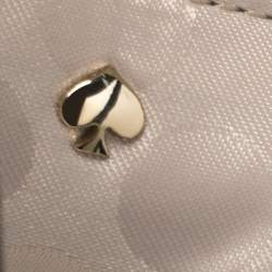 Pre Owned Kate Spade Blue/White Leather Small Cedar Street Hayden Tote