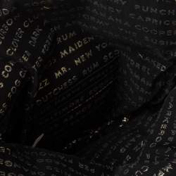 Pre Owned حقيبة كلاتش كيت سبيد بيلس جلد وفرو ثعلب صناعى بنية / سوداء