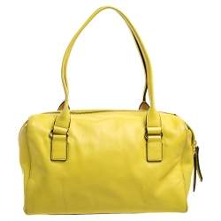 Pre Owned Kate Spade Yellow Leather Hampton Road Satchel