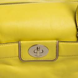 Pre Owned Kate Spade Yellow Leather Hampton Road Satchel