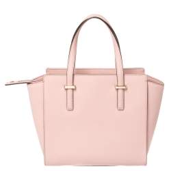 Pre Owned Kate Spade Powder Pink Leather Cedar Street Hayden Tote