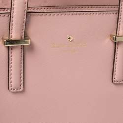 Pre Owned Kate Spade Powder Pink Leather Cedar Street Hayden Tote