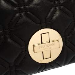 Pre Owned Kate Spade Black Quilted Leather Astor Court Cynthia Shoulder Bag