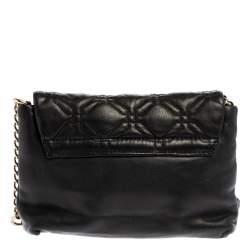 Pre Owned Kate Spade Black Quilted Leather Astor Court Cynthia Shoulder Bag