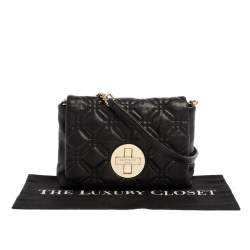 Pre Owned Kate Spade Black Quilted Leather Astor Court Cynthia Shoulder Bag