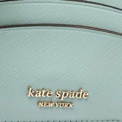 Pre Owned Kate Spade Two Tone Blue Leather Spencer Wrislet Cardholder