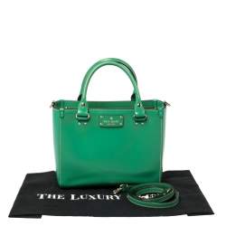 Pre Owned حقيبة كيت سبيد ويليسلي كوين جلد أخضر