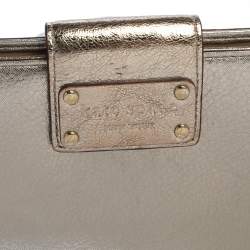 Kate Spade Gold Shimmer Leather Flap Clutch