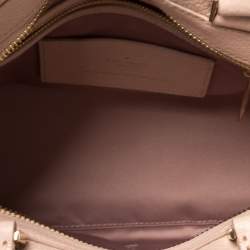 Pre Owned Kate Spade Pink Leather Small Larissa Floral Whipstitch Satchel