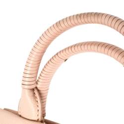 Pre Owned Kate Spade Pink Leather Small Larissa Floral Whipstitch Satchel