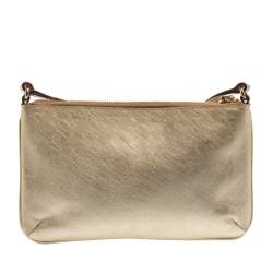 مملوكة مسبقًا Kate Spade Gold Leather Top Zip Crossbody Bag