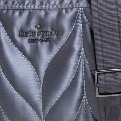 Pre Owned حقيبة كاميرا كيت سبيد سحاب مزدوج إيليا جلد وساتان فحميه