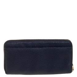 Kate Spade Navy Blue Leather Zip Around Wallet