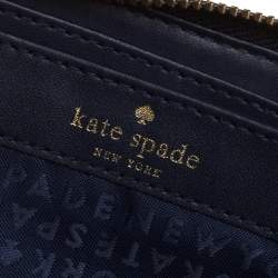 Kate Spade Navy Blue Leather Zip Around Wallet