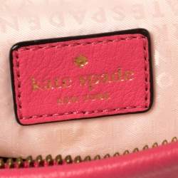 Pre Owned Kate Spade Pink Leather Chain Clutch