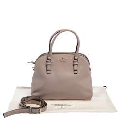 Pre Owned Kate Spade Pale Pink Leather Zip Dome Satchel