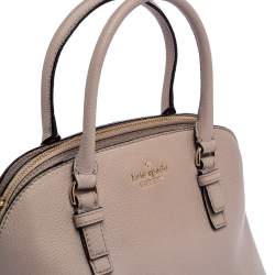 Pre Owned Kate Spade Pale Pink Leather Zip Dome Satchel