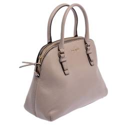 Pre Owned Kate Spade Pale Pink Leather Zip Dome Satchel